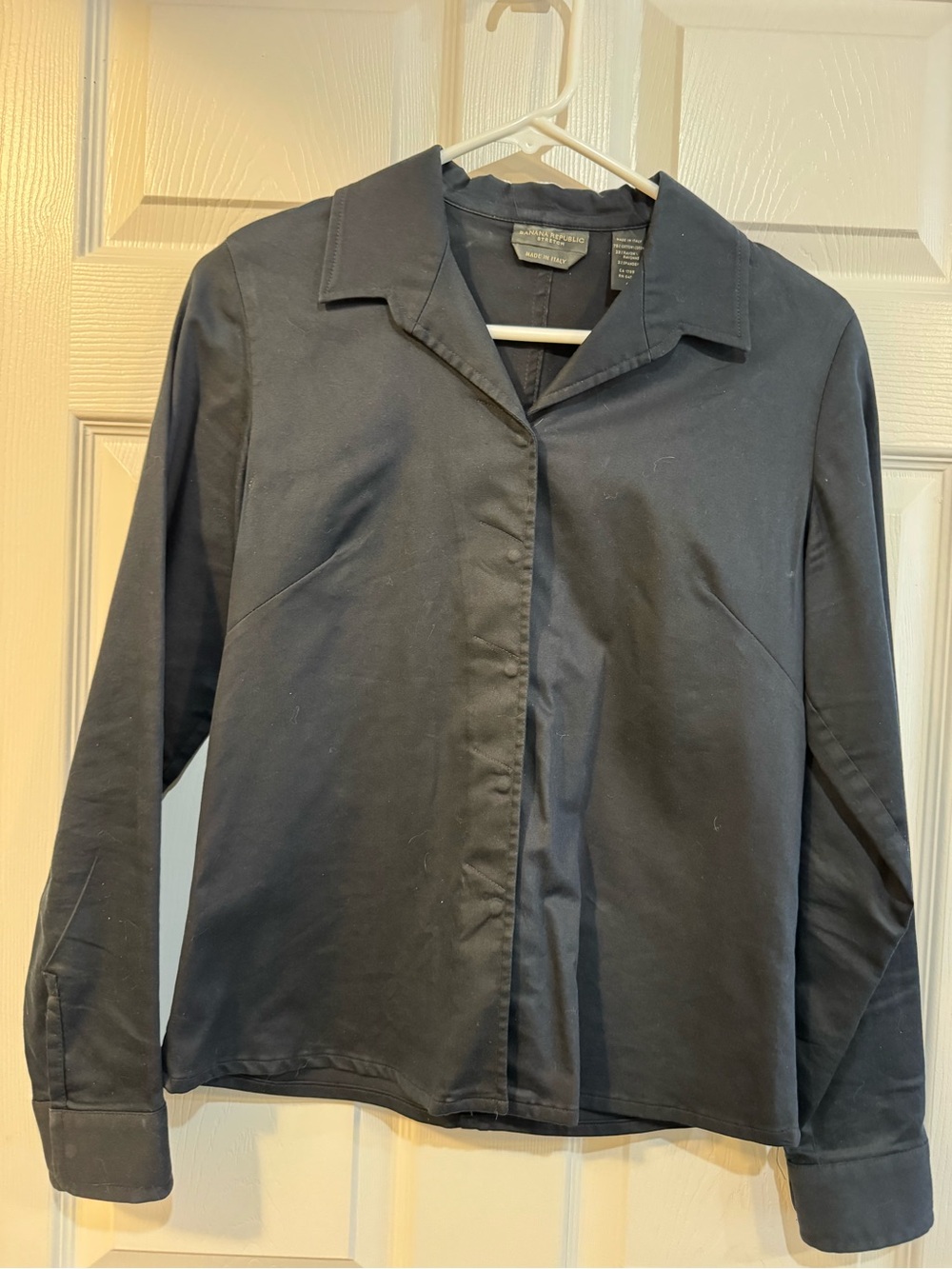 Banana Republic Women's Black Casual Snap Jacket